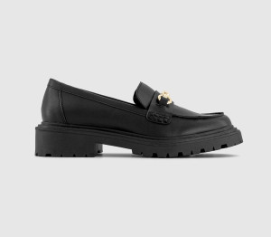 OFFICE Womens Fusion Snaffle Trim Loafers Black, 8