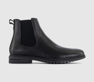 OFFICE Mens Brentford Elastic Detail Chelsea Boots Black, 8