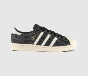Adidas Superstar Vintage Made In Germany Trainers Core Black Snake Print Cream White, 11.5