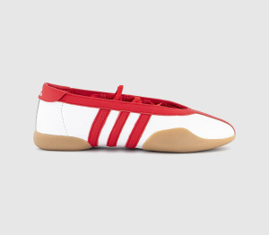 adidas Womens Taekwondo Mei Ballet Pumps White Better Scarlet Gum, 8.5