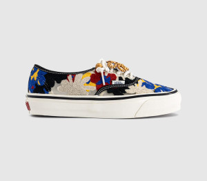 Vans Womens LX Authentic 44 Trainers Knit Flower Black White Red, 5