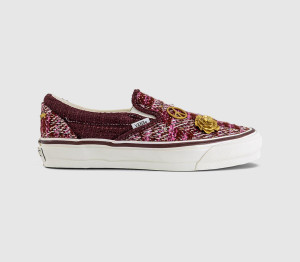 Vans Womens LX Classic Slip On 98 Trainers Cardigan Brown Pink, 5