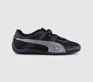 PUMA Womens Speedcat Go Trainers Black Silver, 3.5