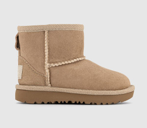 UGG Kids Babys Light Brown Suede Classic Mini II Boots, Size: 7 Infant, 7infant