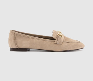OFFICE Womens Felix Trim Loafers Beige Suede Natural, 6