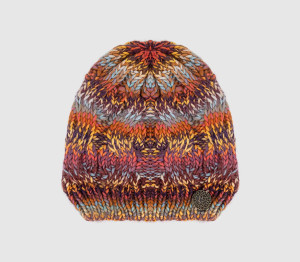 OFFICE Multi Striped Beanie Hats Brown/Yellow, One Size