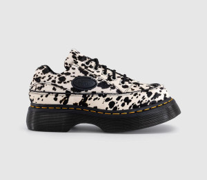 Dr. Martens Womens Buzz 5 Eye Shoes Dalmatian Hair ON Multi, 8