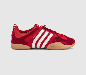 adidas Womens Bad Bunny Ballerina Vivid Red Chalk White Power Red, 7