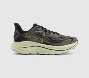 HOKA Mens Clifton 10 Trainers Dark Roast Black, 7.5