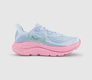HOKA Womens Clifton 10 Trainers Overcast Petal F In Natural, 7.5