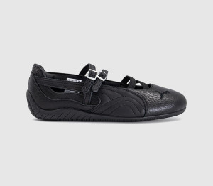 Puma Womens Speedcat Ballet Pumps Black Croc, 5.5