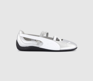 Puma Womens Speedcat Ballet Pumps Silver White Multi, 6.5