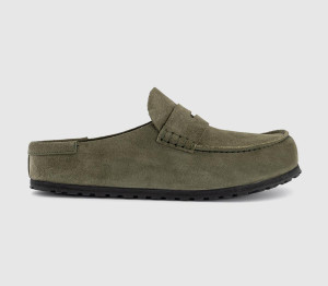 Birkenstock Naples Wrapped Mens Clogs Thyme In Green, 8