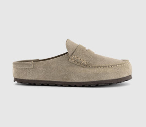 Birkenstock Mens Naples Wrapped Loafers Taupe In Natural, 7.5