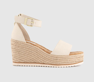Earthaddict Womens Hebe Espadrille Wedges Off White, 7