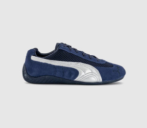 PUMA Kids Speedcat Premium Trainers Navy Matte Silver In Blue, 3.5