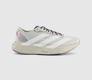 adidas Womens Adizero Evo Sl W Trainers Hermanos Koumori Putty Grey Alumina Shadow Fig, 4