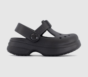 Crocs Kids Classic Mary Jane Toddler Clogs Black, 4infant