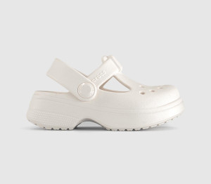 Crocs Kids Classic Mary Jane Clogs Toddler Chalk White, 4infant
