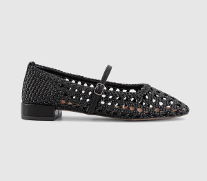OFFICE Womens Fascinate Woven Mary Janes Black, 7