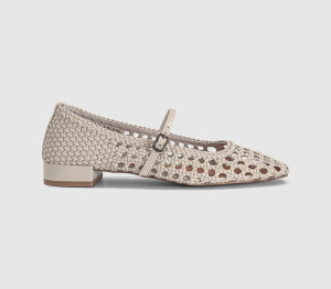 OFFICE Womens Fascinate Woven Mary Janes Cream White, 3