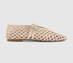 OFFICE Womens Flirt Woven Mary Jane Shoes Cream White, 9