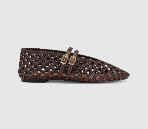 OFFICE Womens Flirt Woven Mary Janes Brown, 5