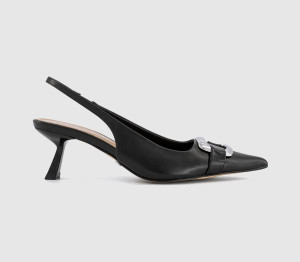 OFFICE Womens Monti Metal Trim Court Heels Black, 4