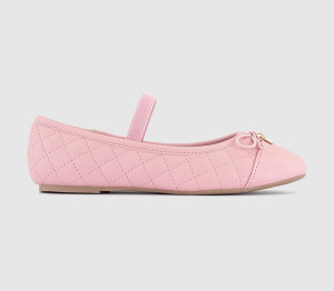 OFFICE Kids Georgia Bow Ballet Pumps Blush Pink, 1 OlderKid