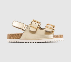 Earthchild Kids River Footbed Back Strap Sandals Gold Multi, 1 OlderKid