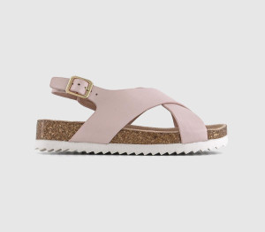 Earthchild Kids Tropic Cross Over Footbed Sandals Pink, Junior11