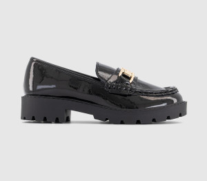 OFFICE Kids Gabriella Chunky Patent Loafers Black, Junior10