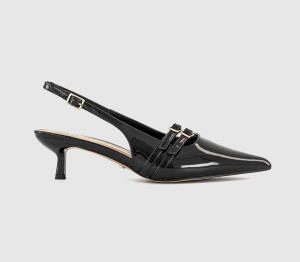 OFFICE Womens Maizie Buckle Slingback Court Heels Black, 6