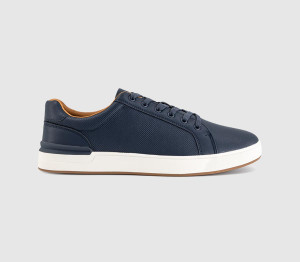 OFFICE Mens Carrick Perf Side Trainers New Navy Blue, 10