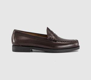G.H Bass Mens Easy Weejun Larson Moc Penny Loafers Chocolate Leather In Brown, 7