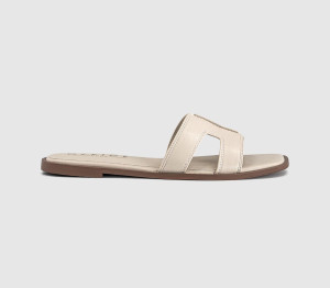 OFFICE Womens Slade Cut Out Sliders Off White, 6