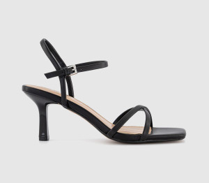 OFFICE Womens Micky Cross Over Skinny Strap Sandals Black, 9