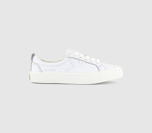 Cariuma Womens Oca Low Trainers White Leather, 5