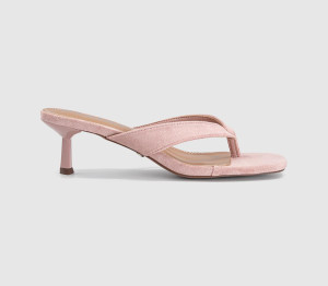 OFFICE Womens Mila Toe Post Heeled Sandals Pink, 7