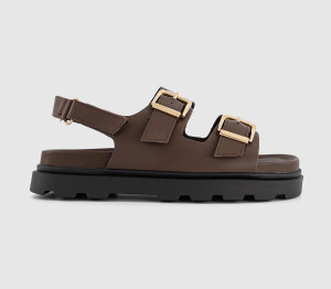 Earthaddict Womens Dandelion Slingback Footbed Sandals Brown Leather, 4