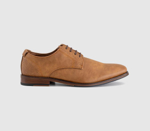 OFFICE Mens Campbell Lace Up Derby Shoes New Tan, 10