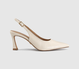 OFFICE Womens Harley Buckle Slingback Court Heels Off White, 7