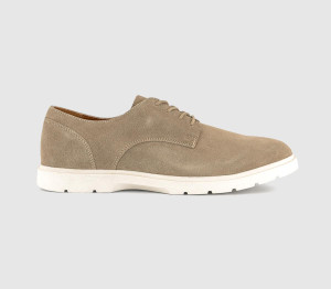 OFFICE Mens Columbia Cleat Sole Derby Shoes Stone Suede Grey, 7