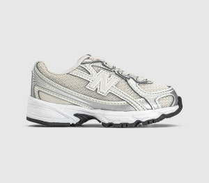 New Balance Kids 740 Infant Trainers Turtledove Linen White, 6infant