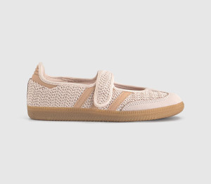 Adidas Womens Samba Jane Ballet Trainers Wonder Quartz Halo Blush Gold Metallic White, 5