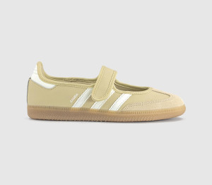 Adidas Womens Samba Jane Ballet Trainers Dual Yellow White Gum, 7.5