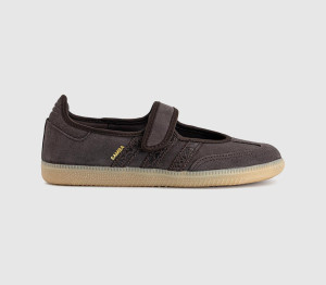 adidas Womens Samba Jane Ballet Trainers Aurora Coffee Gold Metallic In Brown, 6.5