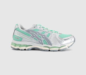 ASICS Kids Gel-kayano 12.1 Trainers Ice Green Gravel In White, 5