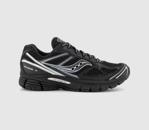 Saucony Womens Progrid Guide 7 Trainers Black Silver, 4