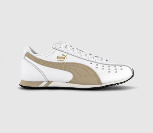 PUMA Kids Sprint Trainers White Dusty Tan, 5.5